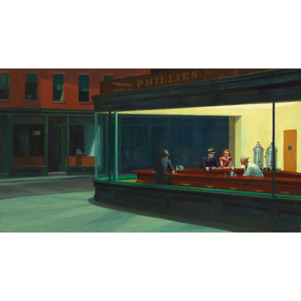 Nighthawks By Edward Hopper In Nghệ Thuật Canvas Poster Cho Trang Trí Phòng Khách Hình Treo Tường Nh