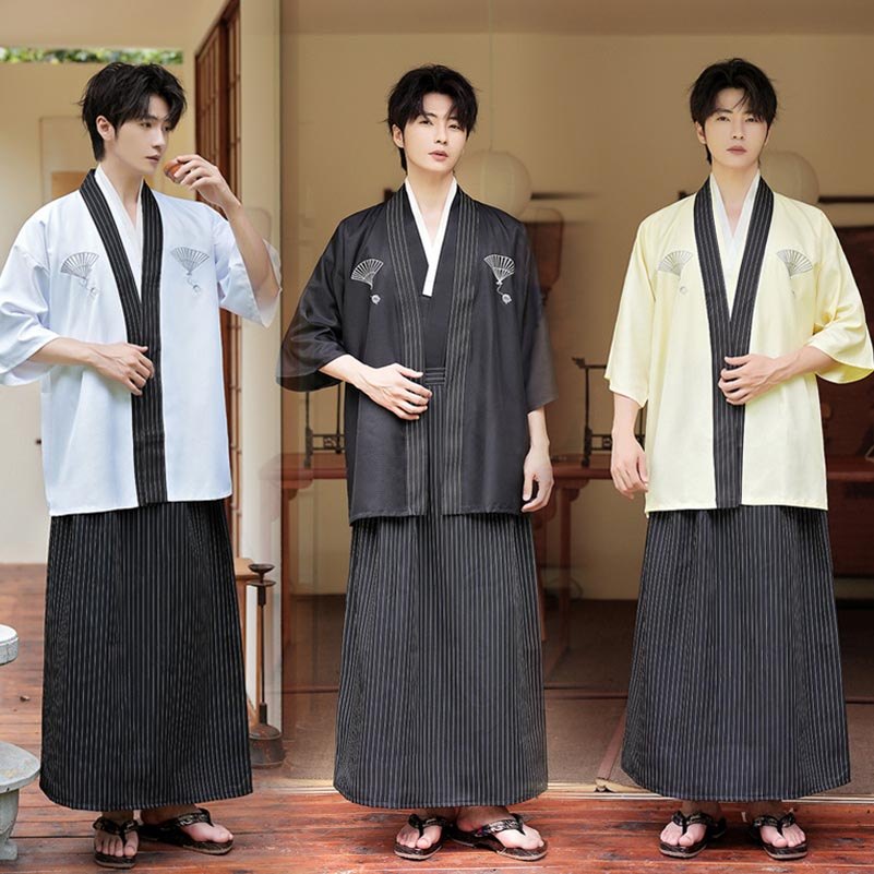 Vintage Japons Kimono Man Nhật Bản Truyền Thống Nam Samurai Quần Áo