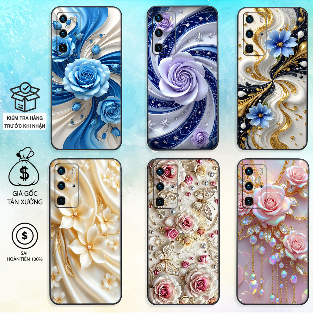 Ốp lưng Huawei P40 / P40 Pro / P40 lite in mẫu bông hoa sang chảnh,đẹp,chất
