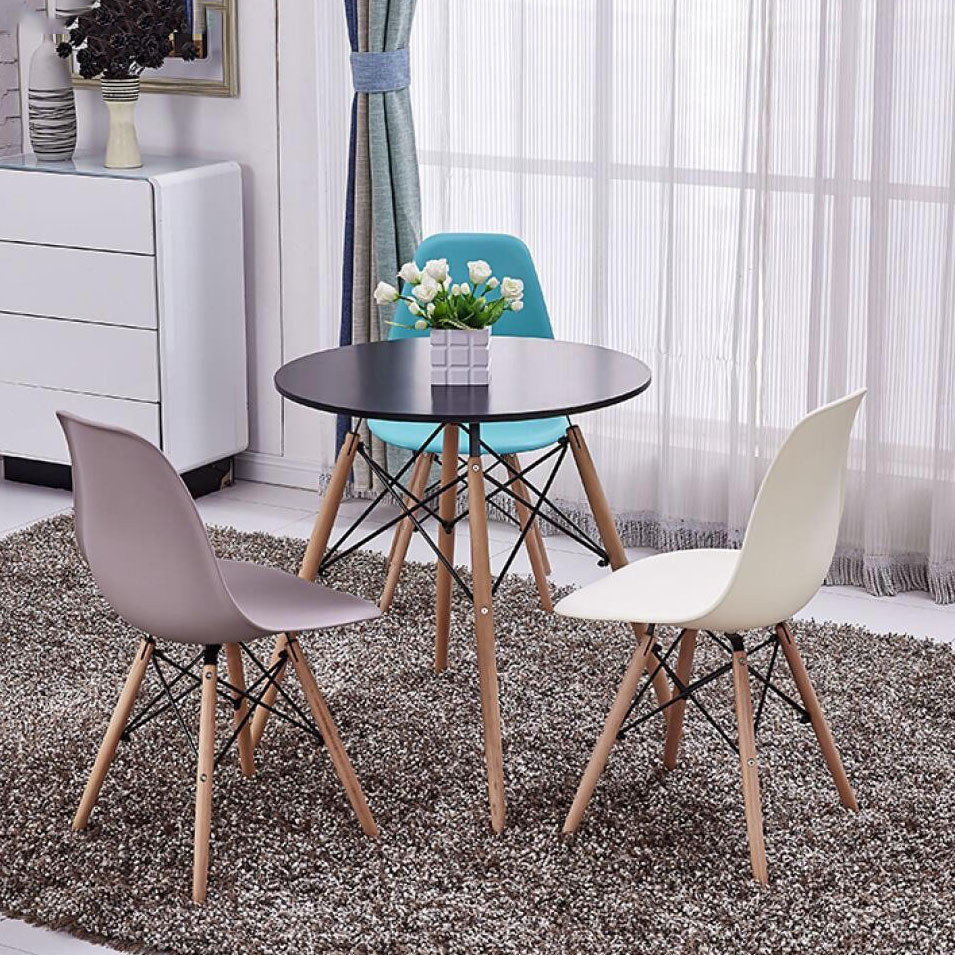 Bàn Tròn - Bàn Cafe Eames B1 60*72 (Black)