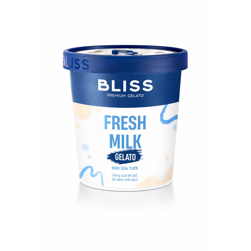 Kem Sữa Tươi 473ml Bliss Premium Gelato – Thơm Dịu, Thanh Mát