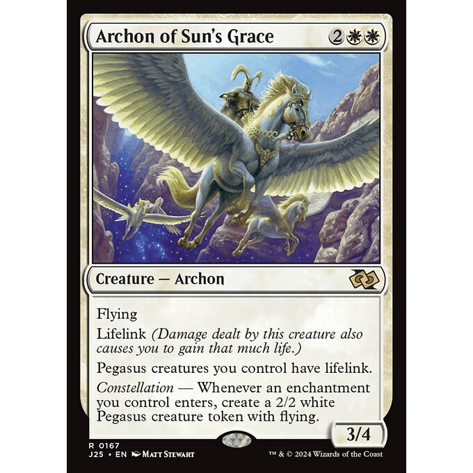 Magic: The Gathering - Foundations Jumpstart - Archon of Sun's Grace (167)