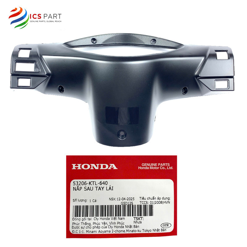 53206KTL640 |  Ốp Gáy, Nắp Tay Lái. Bợ Cổ  Sau    Wave Alpha Rs 100     Honda