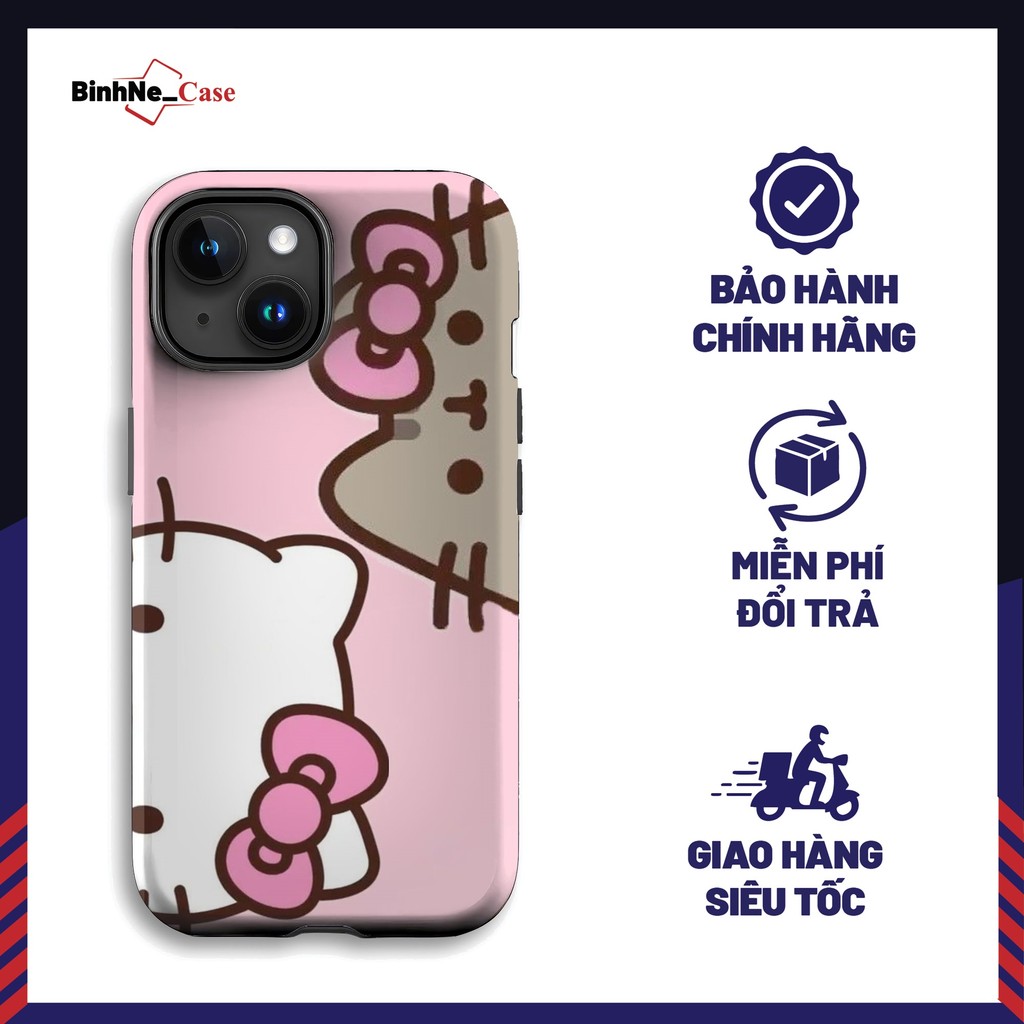 Ốp Iphone BAPE Hello Kitty Hồng Dễ Thương Phong Cách Cute Nữ Tính BÍNHNECASE Cho Iphone 15/16