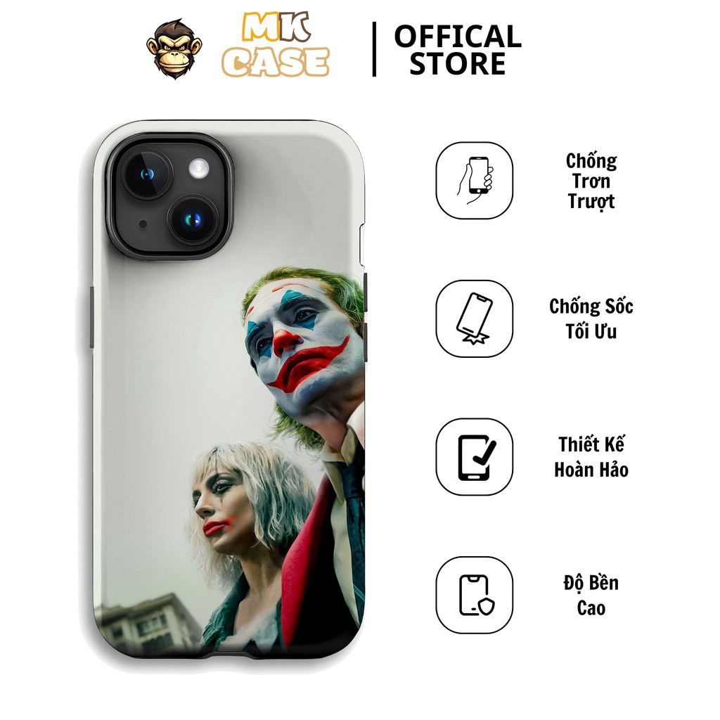 Ốp Lưng iPhone Joker 2 Lady Gaga Mới Nhất Cao Cấp MK CASE iPhone 11 12 13 14 15 16 Pro Max
