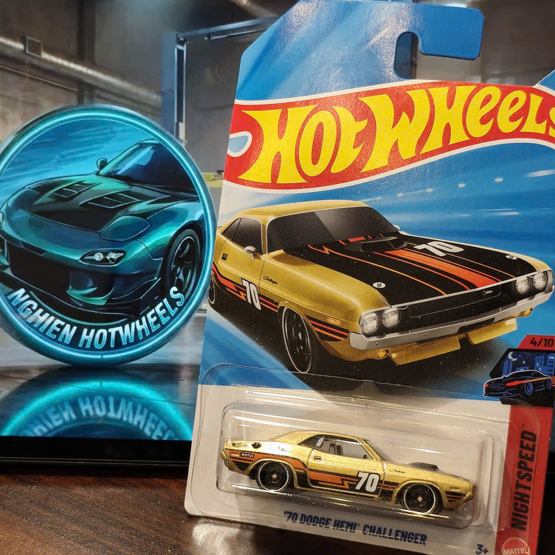 [NGHIENHW] Hotwheels 70 Dodge Hemi Challenger - Xe mô hình 1:64 chính hãng - 2026'