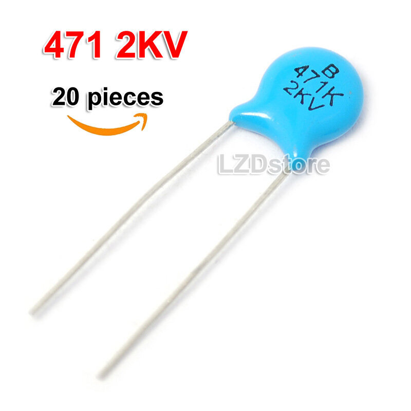 20 Chiếc Tụ Gốm Cao Áp 680pF 681 681K 470pF 471 471K 2KV 2000V
