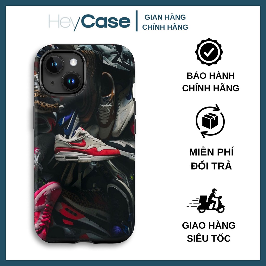 Ốp lưng iphone đống giày NIKE AIR MAX 1 nhiều màu sắc nền tối đẹp TPU cứng chống sốc bền bỉ