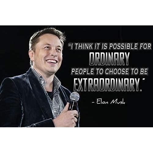 Elon Musk Poster Tesla Poster Spacex Poster Elon Musk Trích Dẫn Poster Elon Musk Poster Poster Poste