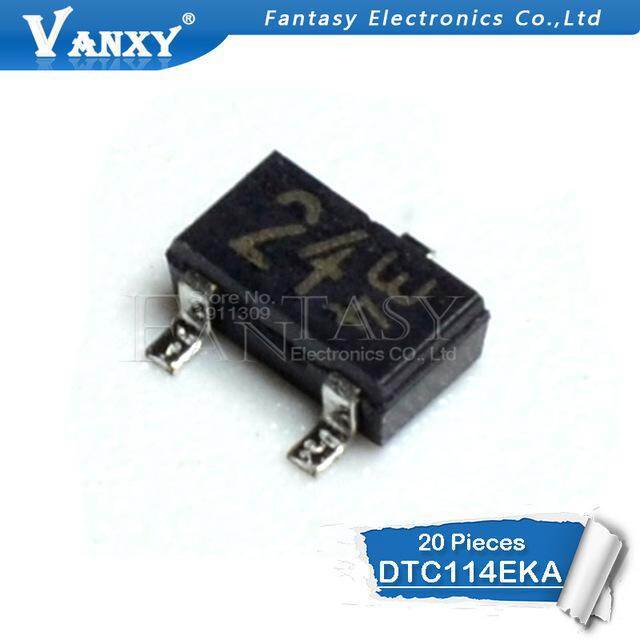 20 Chiếc DTC114EKAF SOT23 DTC114EKA DTC114EK DTC114E DTC114 SOT-23 DTC114EKAF T146 Mới Chính Hãng