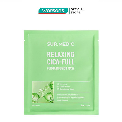 Mặt Nạ Làm Dịu Da Sur.Medic Derma Infusion Mask Relaxing Cica-Full 28g