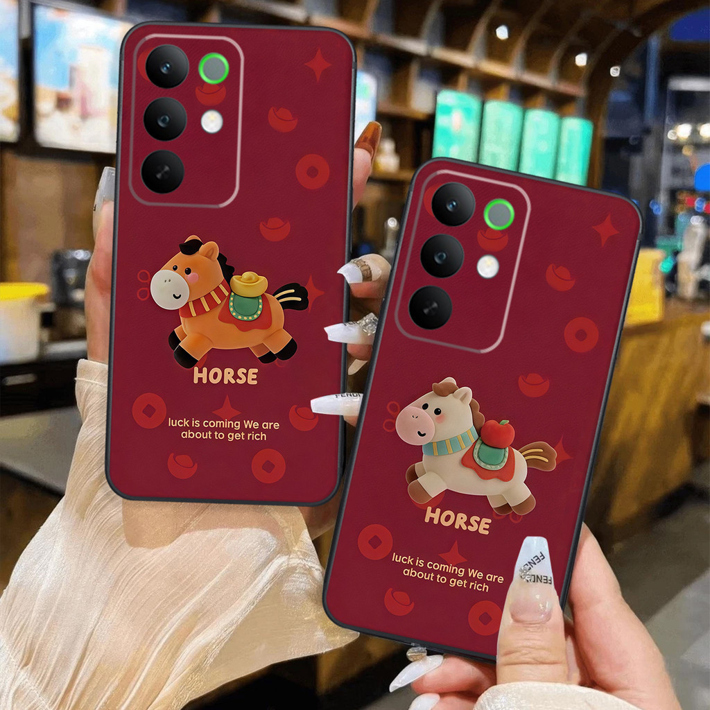 Ốp lưng Realme C85 / Realme C85 Pro in Ngựa Tết Lucky Horse may mắn,tài lộc