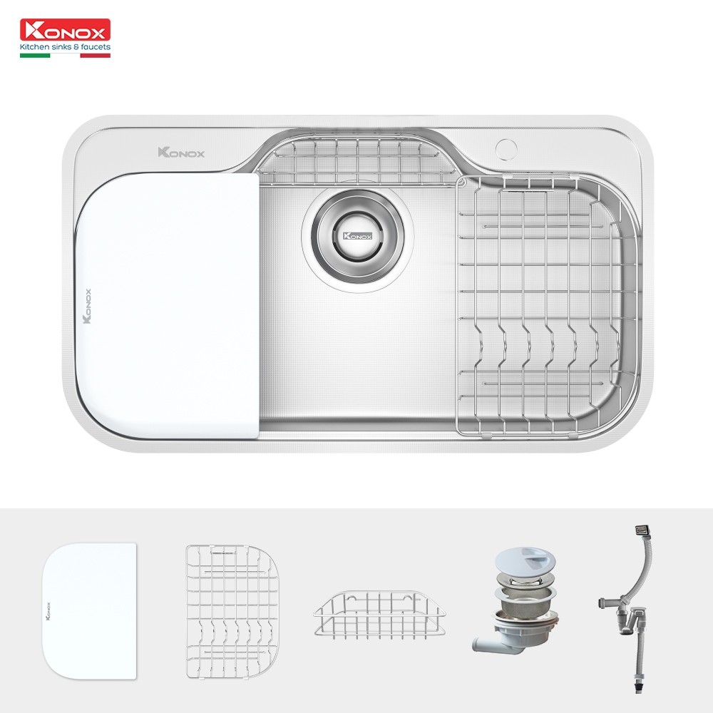 Chậu Rửa Bát Konox TARI 9051SR 90cm – Inox 304, Full Phụ Kiện