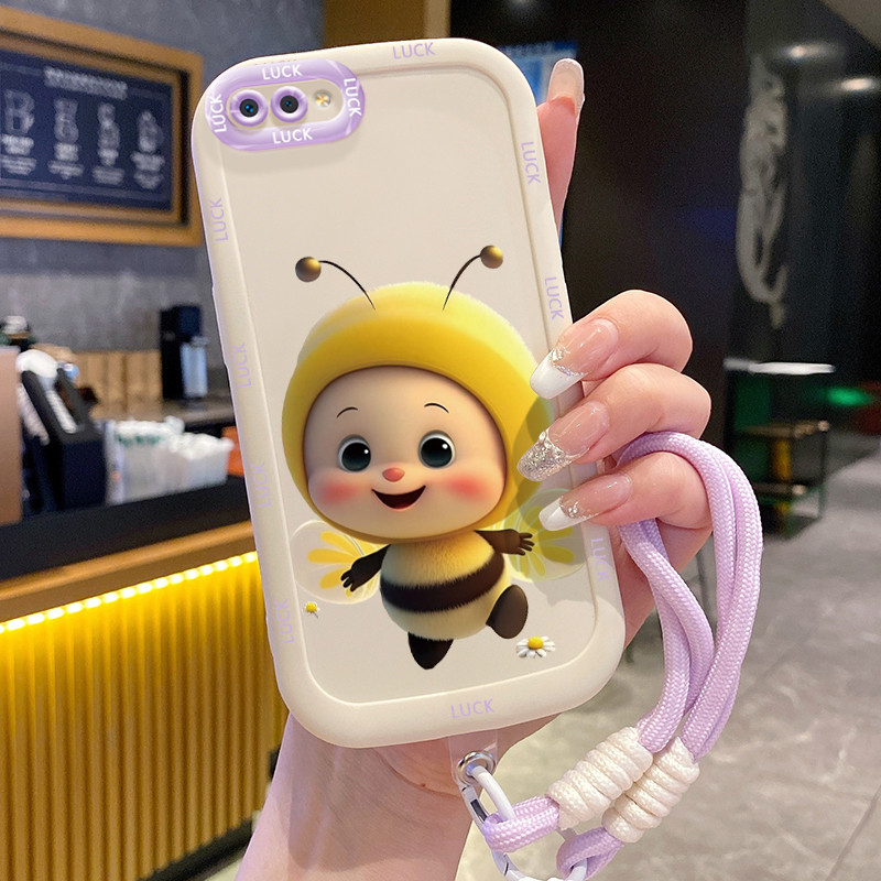 Ốp Lưng Realme C2 C2s OPPO A1KCase Với Lanyard Con ong nhỏ