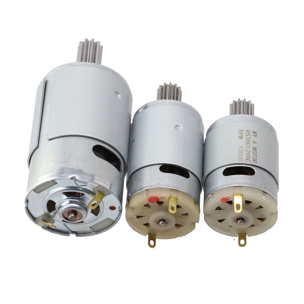 [NMUN] Động Cơ Cho Xe Điện 550 RS390 RS380 12V 6V DL555 24V 10 / 12 Răng 1 cm
