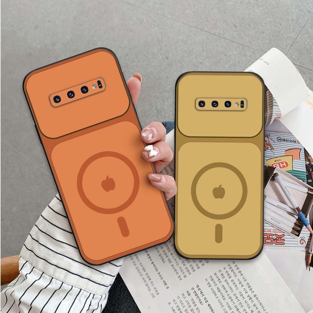 Ốp lưng Samsung S10 / S10 5G / S10 Plus / S10e nắp lưng vòng sạc quả táo, in hình sang trọng