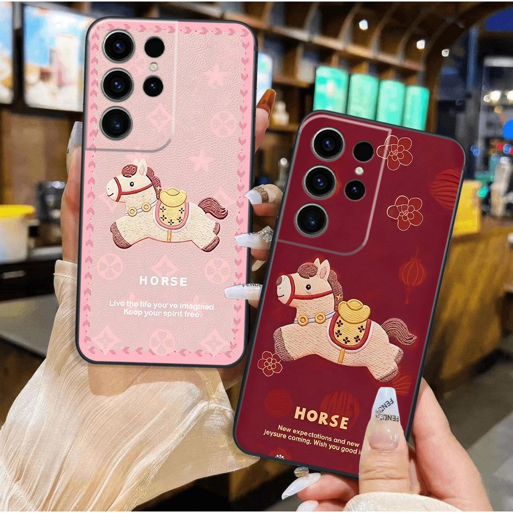 Ốp lưng Samsung S24 5G - S24 PLUS 5G - S24+ 5G - S24 ULTRA 5G -S24 FE mẫu chú Ngựa Tết Lucky tiền cu