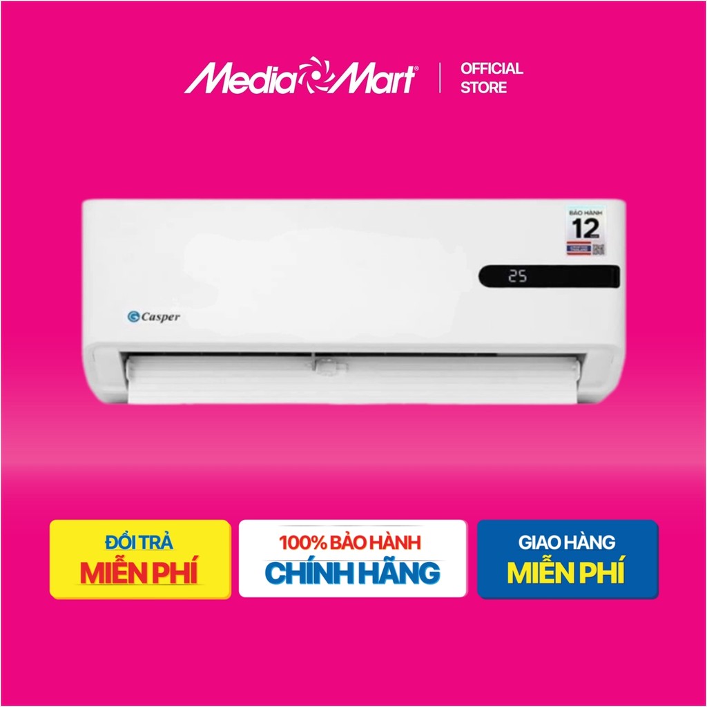 Điều hòa Casper 1 Chiều Inverter 9000Btu/1Hp GC-09IB36 Bảo hành Chính hãng.