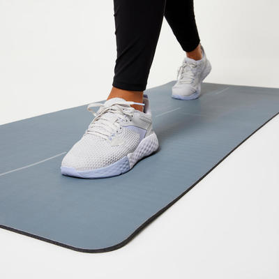 Thảm tập pilates 170 x 58 x 8 cm độ bám cao DECATHLON 500 xám mã 8800500