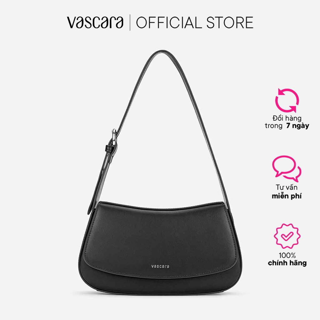 Vascara Túi leather kiểu hobo nắp gập - SHO 0307