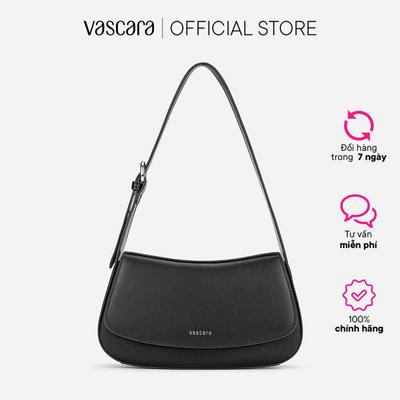 Vascara Túi leather kiểu hobo nắp gập - SHO 0307