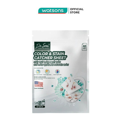 Giấy Hút Màu, Giữ Màu Quần Áo Dr.Sera Color And Stain Catcher Sheet 40 Miếng