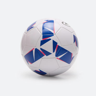 Quả bóng đá trẻ em cỡ 5 DECATHLON First Kick trắng/xanh dương mã 8968895