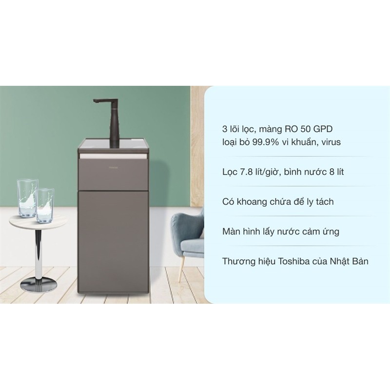 Máy lọc nước RO Toshiba TWP-N1843SV 3 lõi 9 Đoàn Giỏi-H©️Ⓜ️