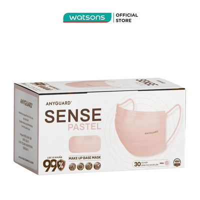 Khẩu Trang Anyguard Sense Pastel Màu Hồng Cam Đất 30Cái