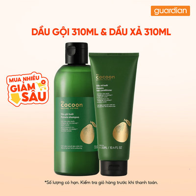 Combo Dầu Gội & Dầu Xả Bưởi hỗ Trợ Giảm Gãy Rụng Nuôi Dưỡng Tóc Cocoon 310ml | Guardian Việt Nam