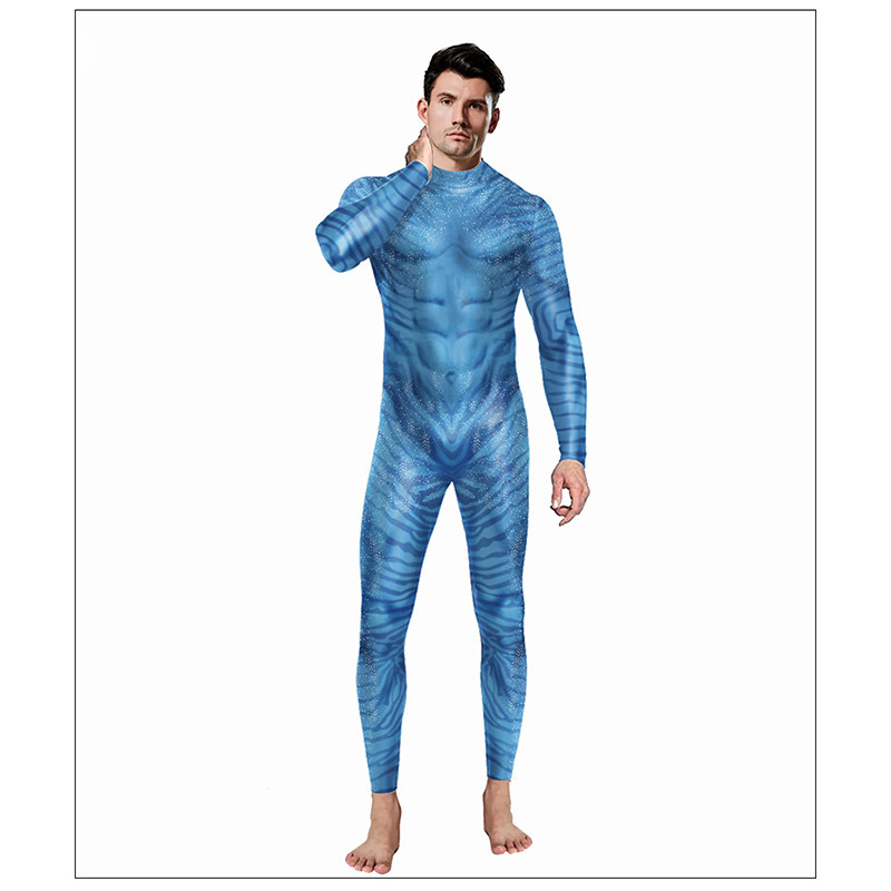 Phim Avatar The Way of Water Alien Cosplay 3D Áo liền quần Nam Avatar Trang Phục Hóa Trang