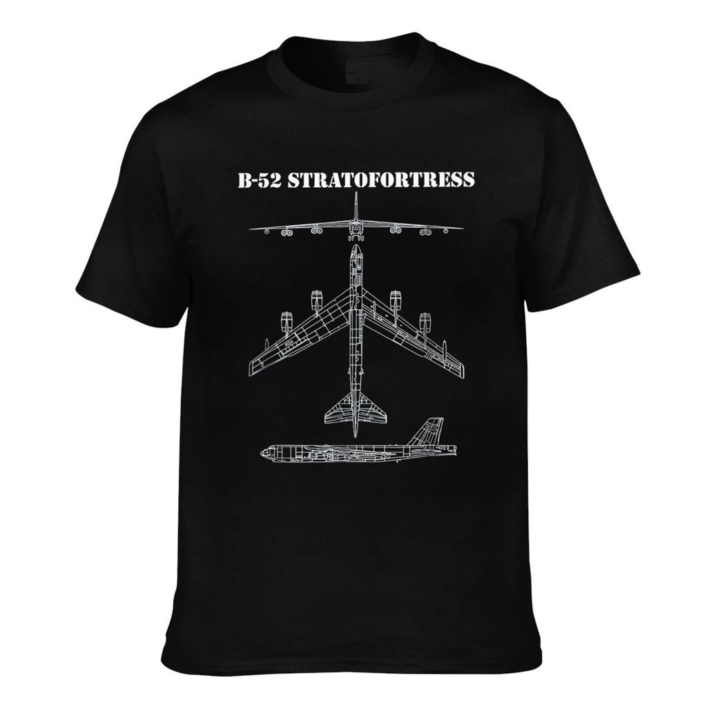 Thời Trang Mùa Hè Tee B-52 Stratofortress Máy Bay Ném Bom B52 Cotton Nam Áo