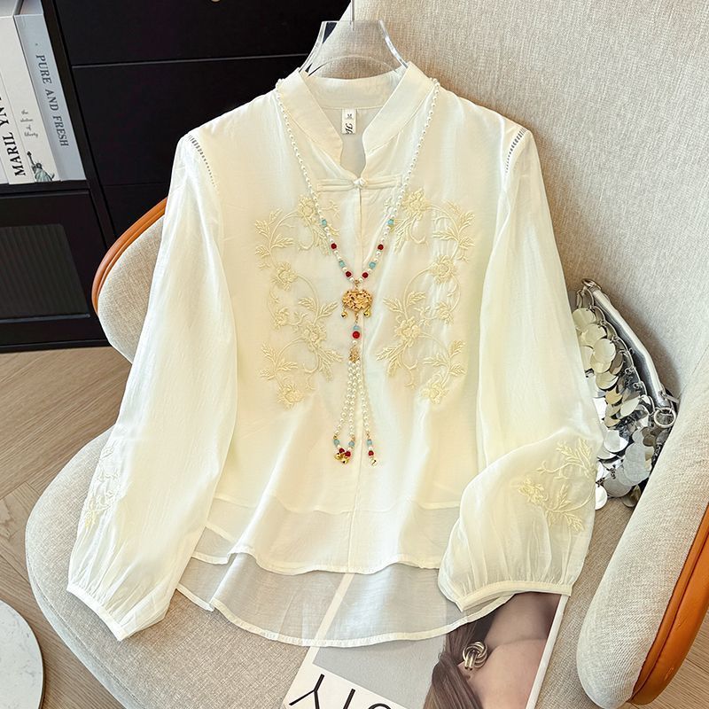 [Ưu đãi đặc biệt] Áo sơ mi Trung Quốc mới có áo Vest nữ mùa xuân hè 2026 Phong cách Trung Quốc Yếu t