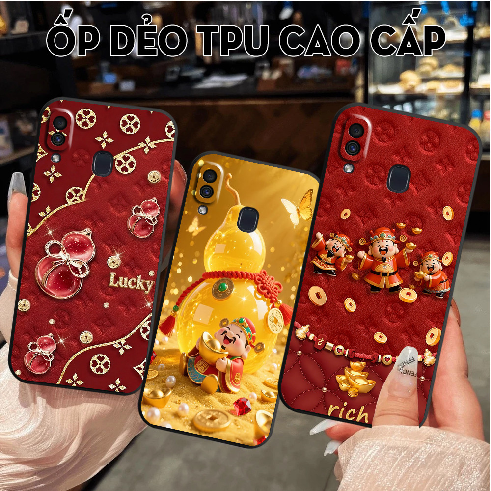 Ốp lưng dành cho Samsung A20 / A30 / M20 in hình thần tài may mắn lucky