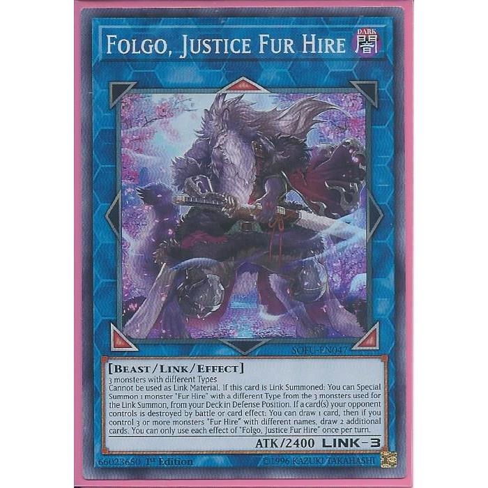 Thẻ bài Yugioh - SOFU-EN047 - Folgo, Justice Fur Hire