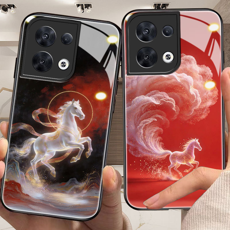 Vỏ ngựa cho hộp kính cường lực oppo reno 8 / z / t, 2 / z / f, z, 3,13,12,12 / f, 4,5 / f / z / pro,