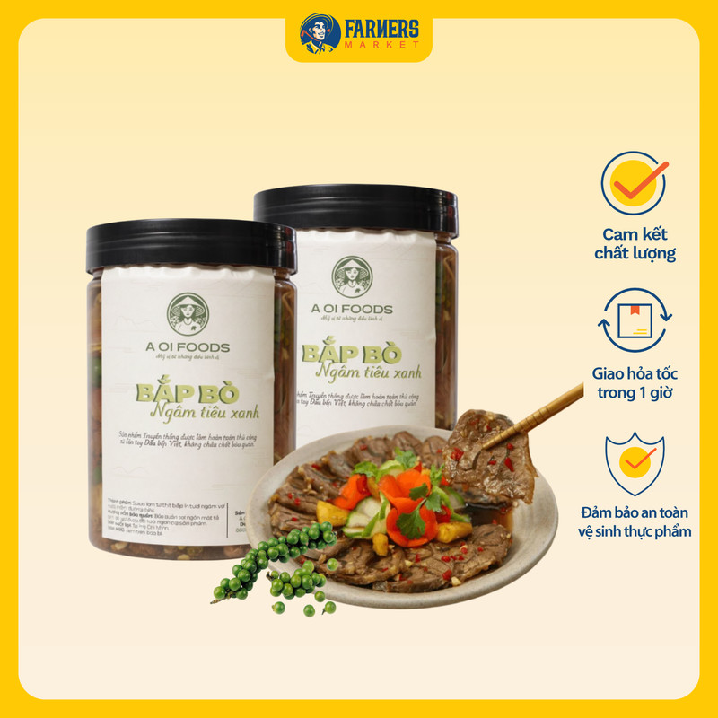 Bắp Bò Ngâm Nước Mắm Tiêu Xanh AOF (700G) (W00764)