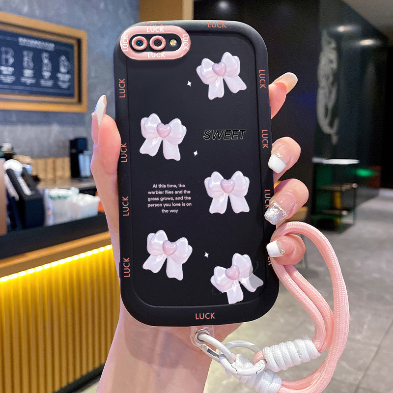 Ốp Lưng Realme C2 C2s OPPO A1K Case Bowknot Nhỏ Với Lanyard