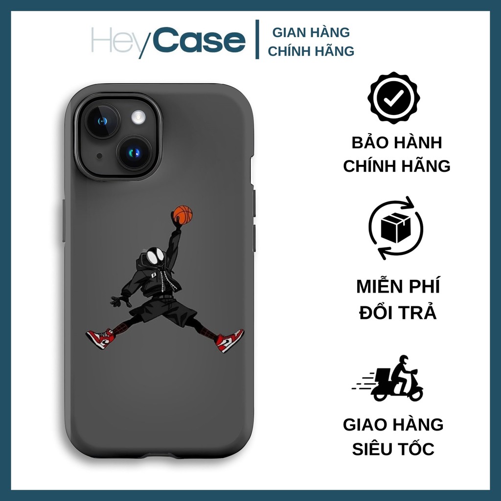 Ốp lưng iphone người nhện SPIDER MAN mang giày JORDAN 1 chicago TPU cứng chống sốc bền bỉ