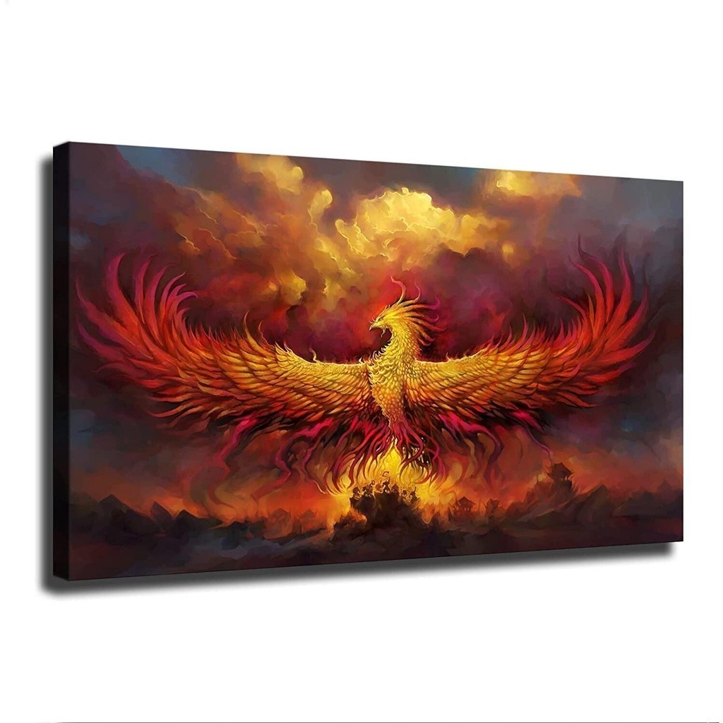 Phoenix Wall Art Phoenix Rising From The Ashes Phoenix Bird Trang trí rồng Trang trí Poster