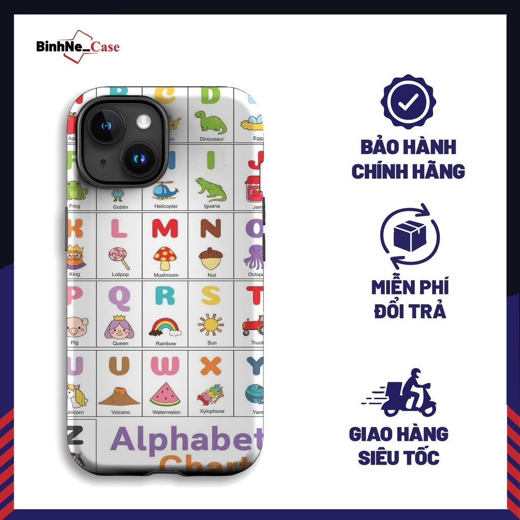 Ốp Điện Thoại Số Và Icon Emoji Cute BÍNHNECASE Chính Hãng Cho iPhone 7/8/16/17 prm