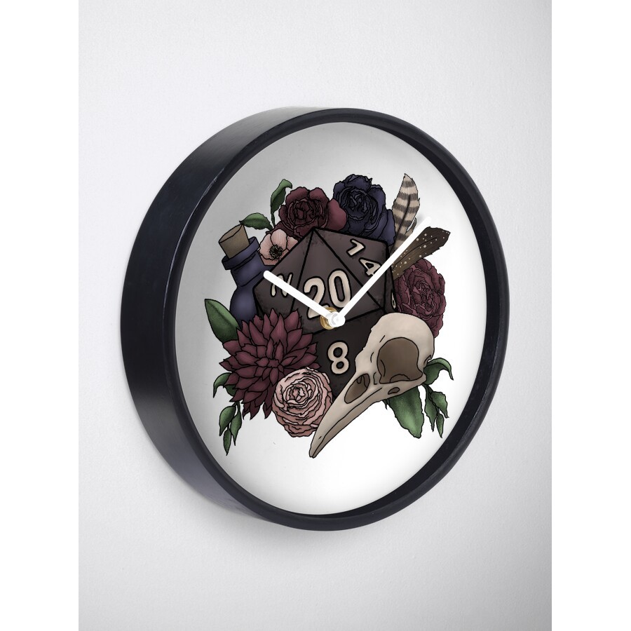 Đồng Hồ Decor - Necromancer D20 Tabletop RPG Gaming Dice Clock