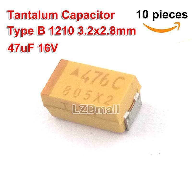 10 Chiếc Tụ Điện Tantalum 476C 476 16V 47UF SMD Điện Dung 16V47UF Tụ Điện 47UF16V Loại A 1206 3216 B