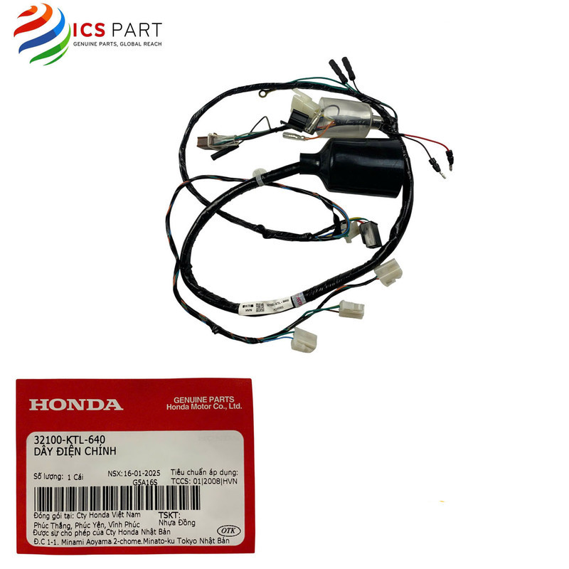 32100KTL640 |  Bộ Dây Điện Chính Sườn Toàn Xe Wave Alpha Rs 100, Wave A 100, Ws 100     Honda