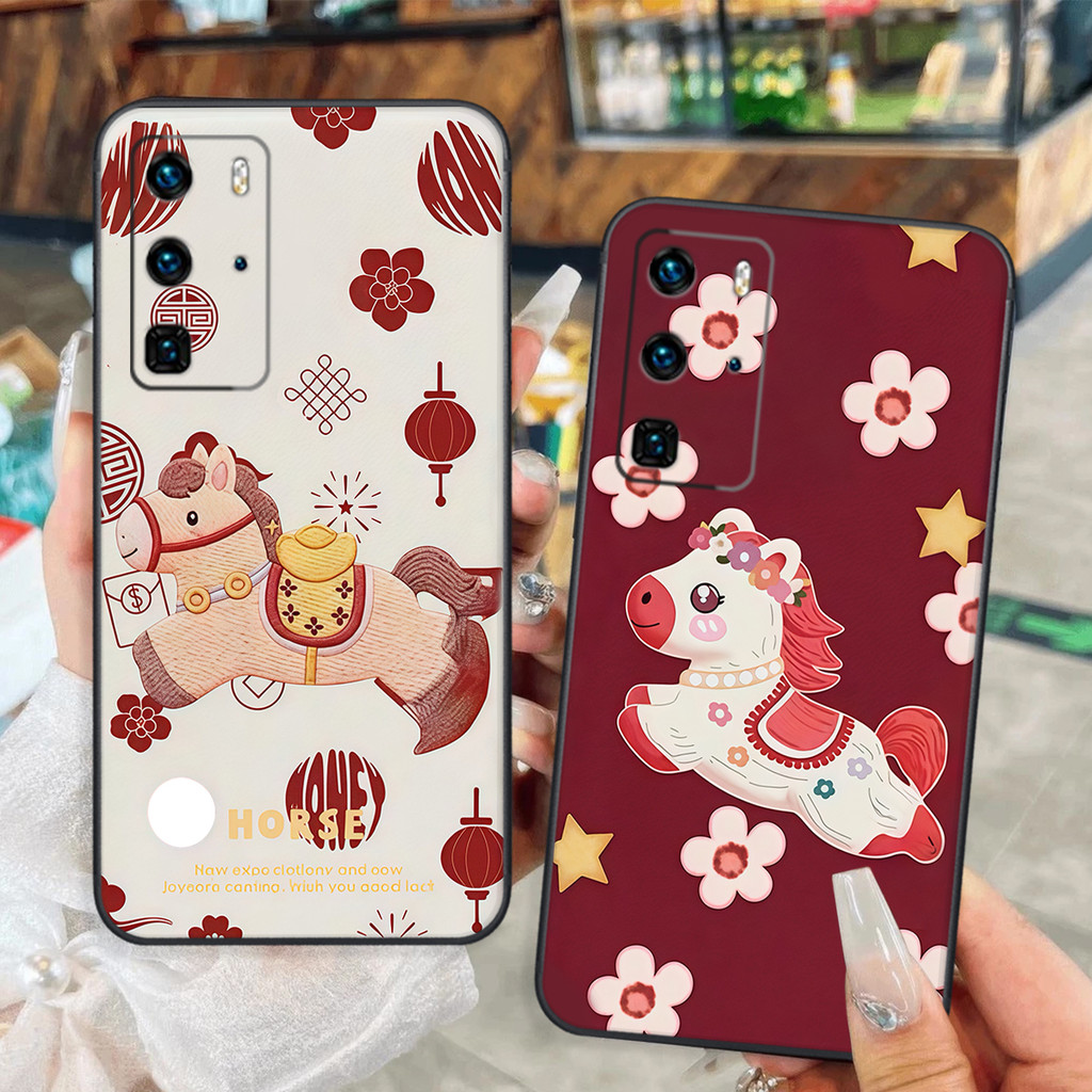 Ốp lưng Huawei P40 / P40 Pro / P40 lite Ngựa Tết Lucky Horse may mắn,tài lộc