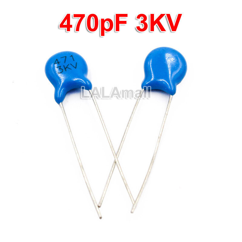 20 chiếc 470pF 3KV Tụ gốm cao áp 471 471J 471K 3000V