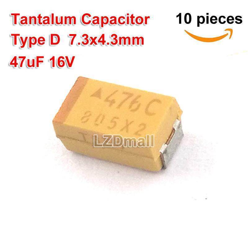 10 Chiếc Tụ Điện Tantalum 476C 476 16V 47UF SMD Điện Dung 16V47UF Tụ Điện 47UF16V Loại A 1206 3216 B