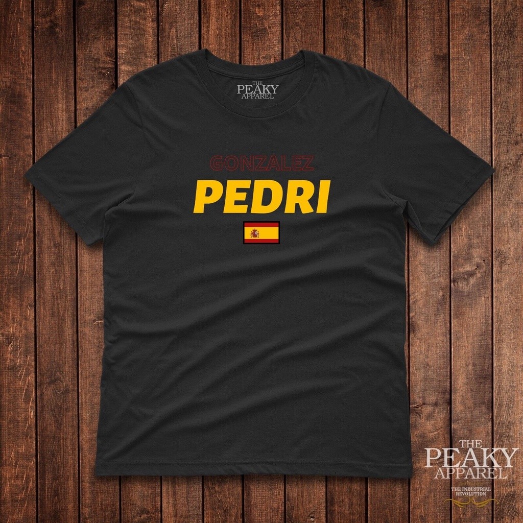 Áo bóng đá Gildan Pedri Gonzalez Tây Ban Nha cho World Cup Qatar 2022, chất liệu cotton, size XS đến