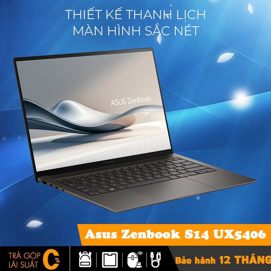 Asus Zenbook S14 UX5406 Core Ultra 7 258V, 32 GB, SSD 1TB, Intel Arc 140V Graphics, 14 inch 2.8K, Ne