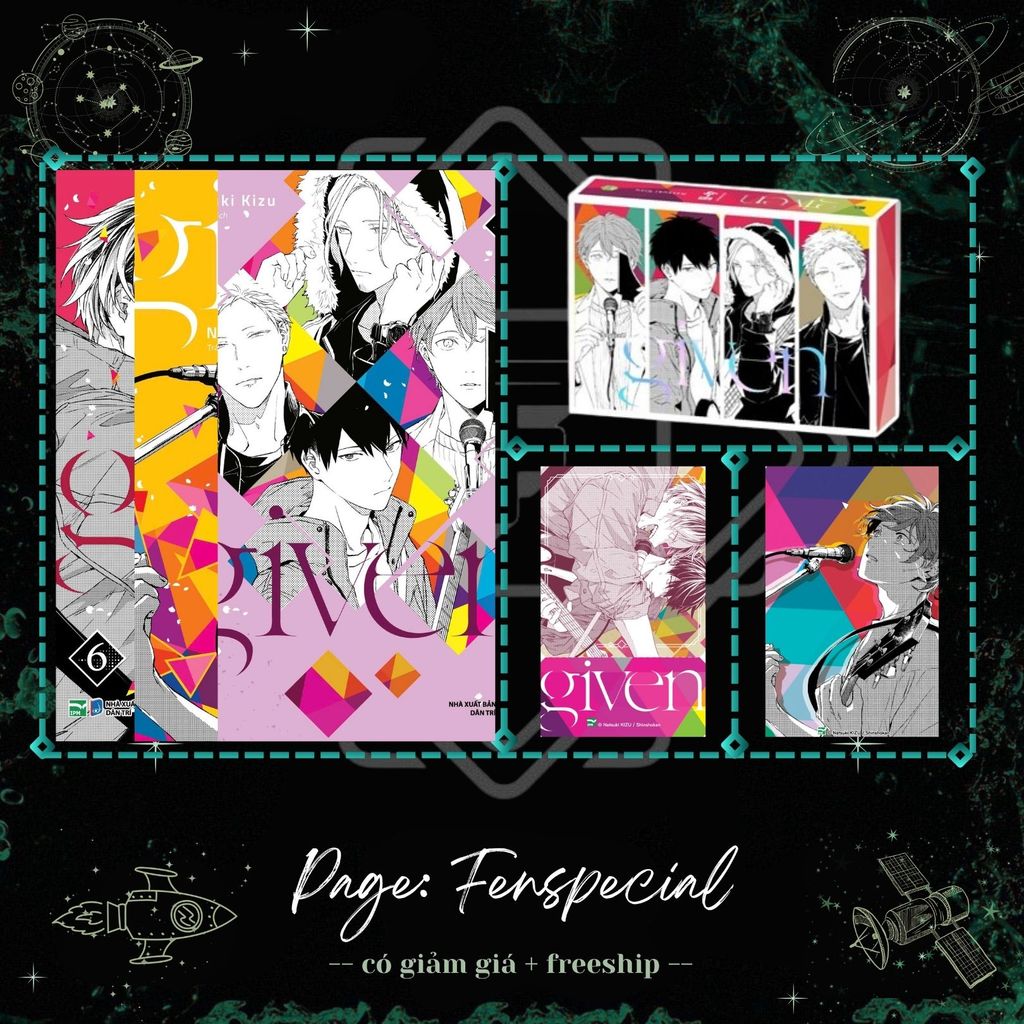 [Phụ Kiện Concert Ticket + Boxset + Card] Bản Sưu Tầm - Given: Tập 4 - 5 - 6 - Bộ 3 Tập - Fm Bookmar